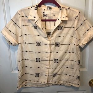 Urban Outfitters Drew Embroidered Top